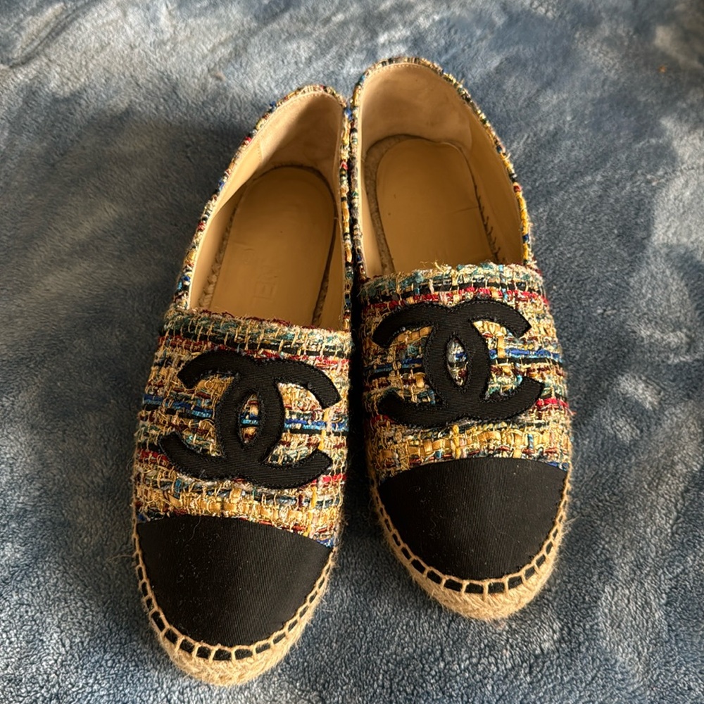 Authentic Chanel loafer flats